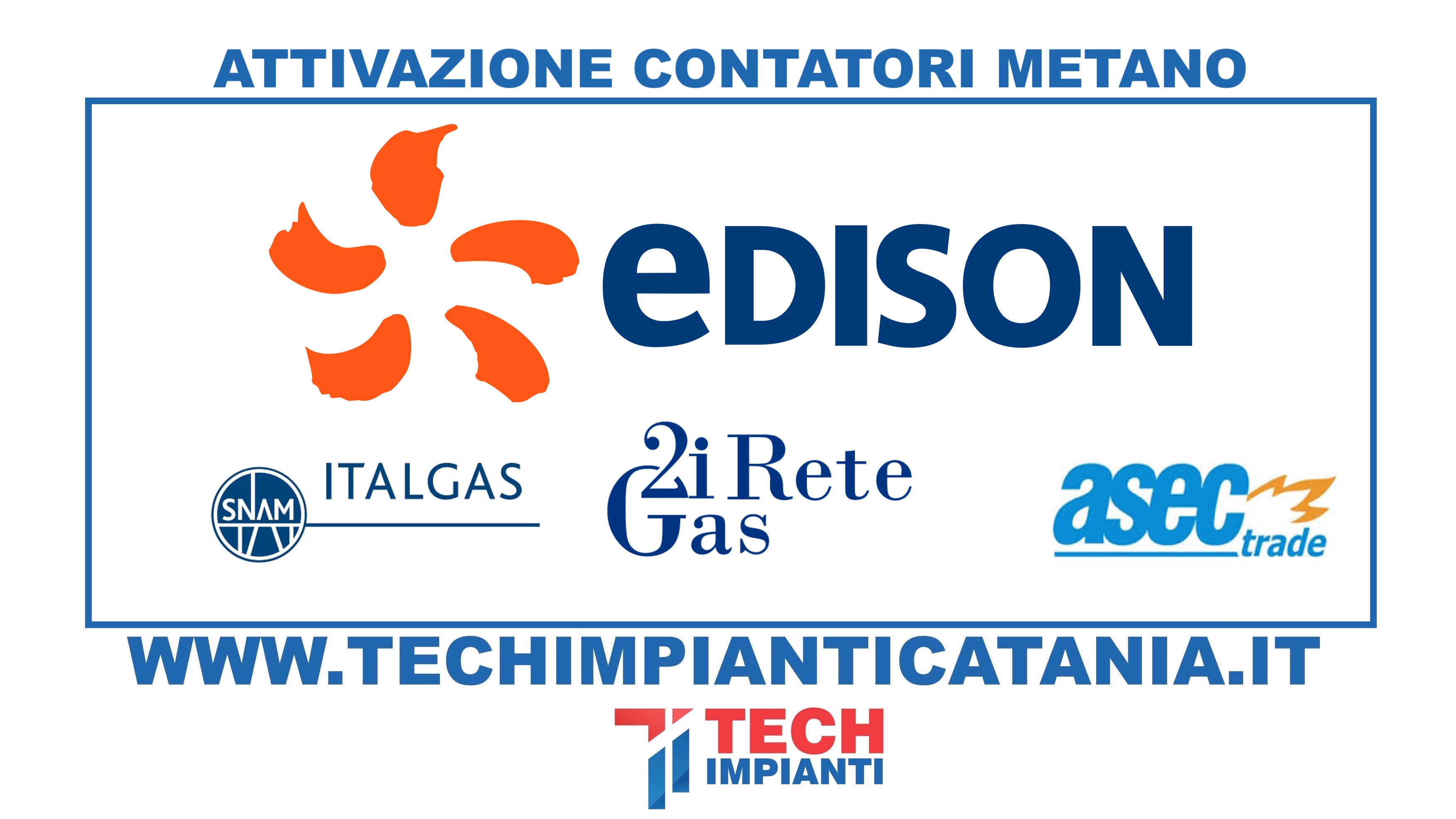 ATTIVAZIONE CONTATORE FORNITURA GAS METANO  ED LUCE CATANIA