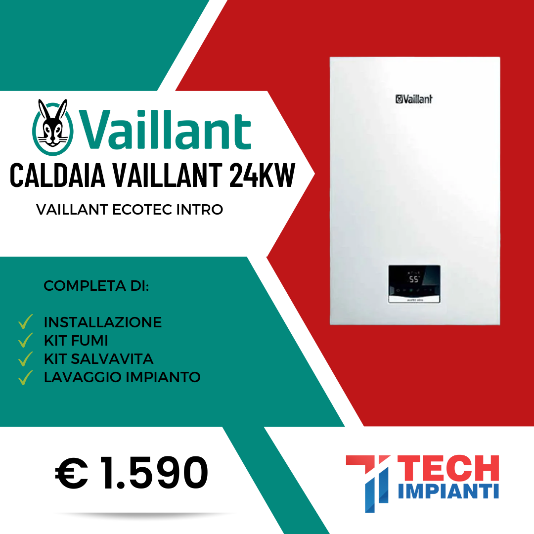 OFFERTA CALDAIA  VAILLANT ECOTEC INTRO 24KW da € 1590,00 CATANIA