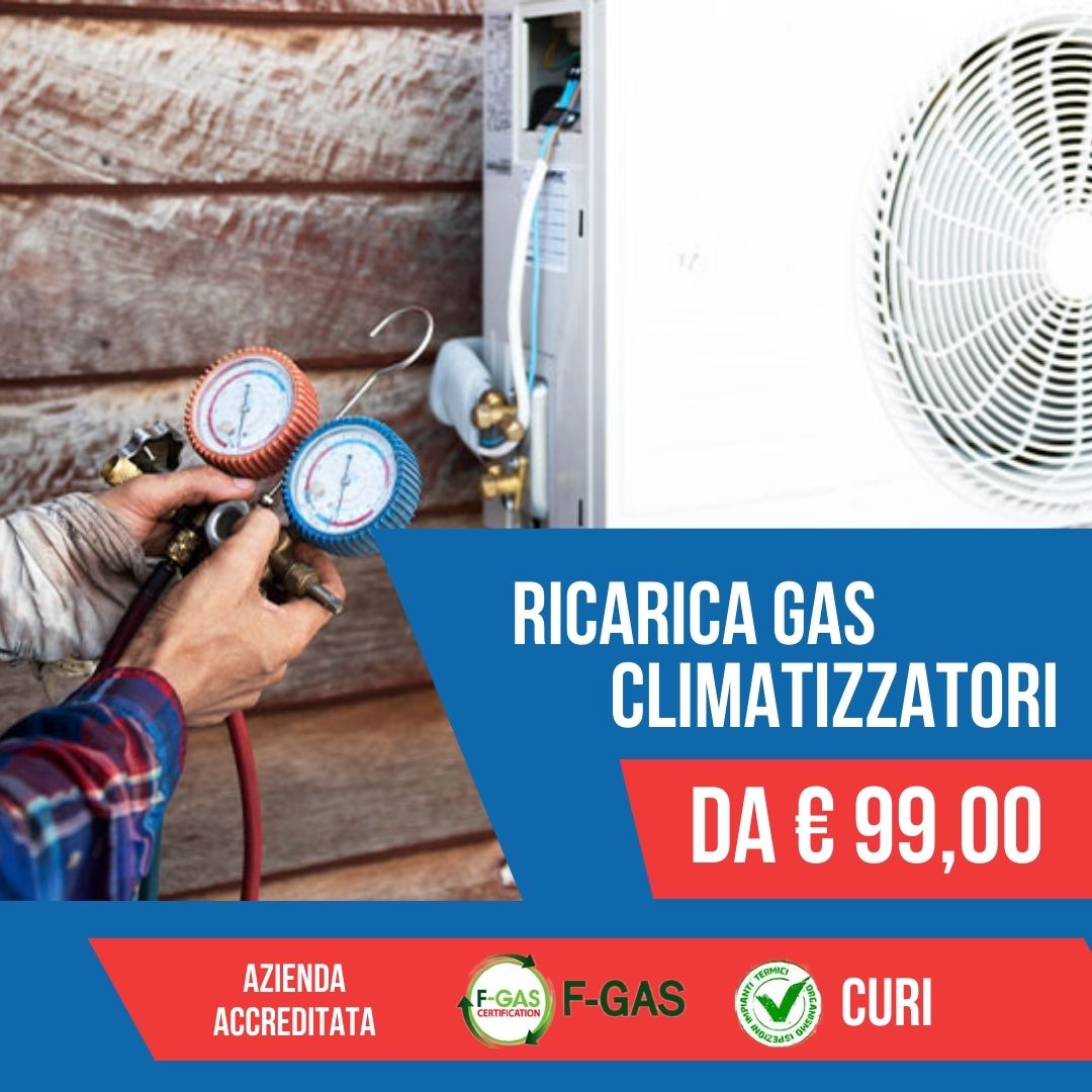 Offerta RICARICA GAS CLIMATIZZATORE da € 99,00 euro