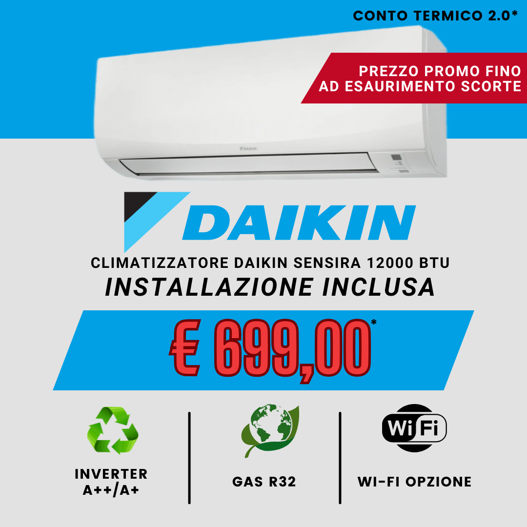 Offerta CLIMATIZZATORE DAIKIN SENSIRA da € 799,00